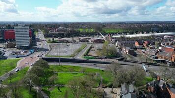 aérien métrage de central couvent ville centre de Angleterre uni Royaume. Mars 30e, 2024 video