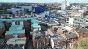 Aerial Footage of Central Coventry City Centre of England United Kingdom. March 30th, 2024 video