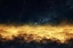 AI generated Majestic Display of Night Sky and Clouds photo