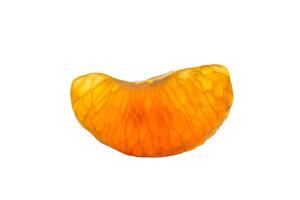 Peeled ripe segment orange fruit photo