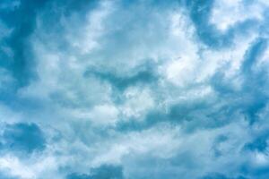 Moody sky with stormy cloud forming photo