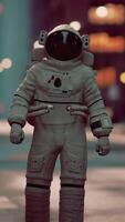 ensam astronaut i folktom stad video