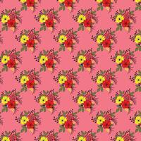 Colored seamless floral vector pattern Free Vector