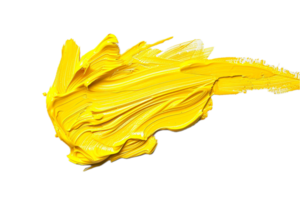 AI generated A yellow brush stroke png