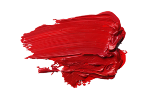 AI generated Vibrant Red Paint Stroke png