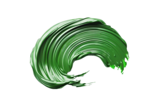 AI generated A green paint brush stroke png