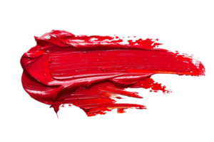 AI generated Vibrant Red Paint Stroke png