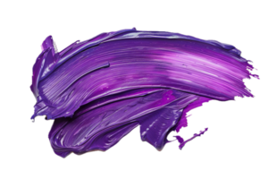 AI generated A purple paint brush stroke png