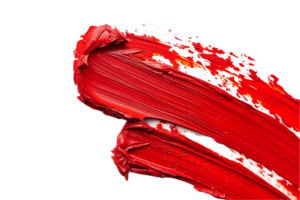 AI generated Vibrant Red Paint Stroke png