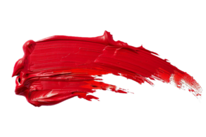 AI generated Vibrant Red Paint Stroke png