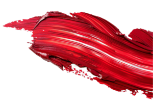 AI generated Vibrant Red Paint Stroke png