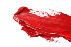 AI generated Vibrant Red Paint Stroke png