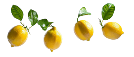 ai generado Fresco cortar limones png