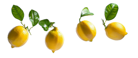 ai generato fresco tagliare limoni png