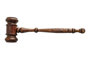 AI generated Wooden Judge Gavel png