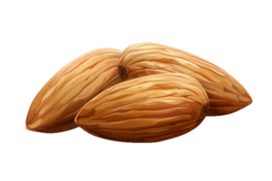 AI generated Close-up of Almonds png