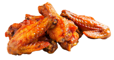 AI generated Spicy Grilled Chicken Wings on Black png