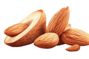 AI generated Close-up of Almonds png