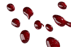 ai generato artistico rosso liquido gocciolina e spruzzo png