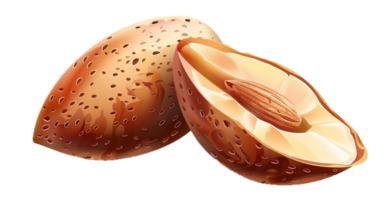 AI generated Close-up of Almonds png