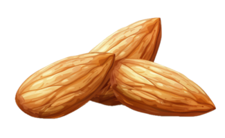 AI generated Close-up of Almonds png