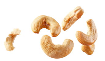 ai generiert Cashew Nüsse schwebend png