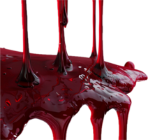 AI generated Red Liquid Pouring Down png