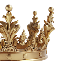 AI generated Ornate Golden Crown png