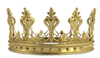 AI generated Ornate Golden Crown png