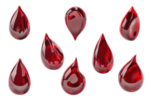 AI generated Artistic Red Liquid Droplet and Splash png