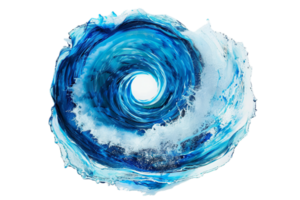 AI generated Abstract Blue Liquid Swirl png