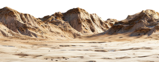 AI generated Desert Dunes and Rugged Mountains png