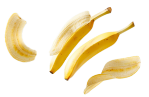 ai generado bananas en diferente etapas de pelar png