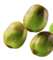 ai generado Fresco kiwi Fruta mitades png