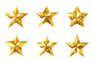 AI generated Golden Stars Shining png