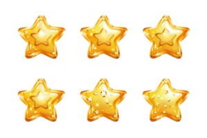 ai generato d'oro stelle splendente png