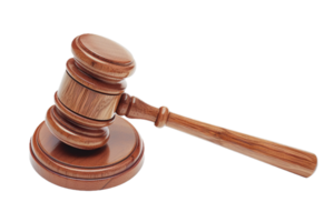 AI generated Wooden Judge Gavel png