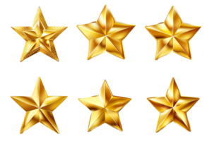 AI generated Golden Stars Shining png