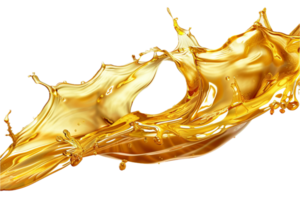 ai generato d'oro liquido spruzzo png