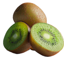 AI generated Fresh Kiwi Fruit Halves png