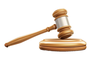 AI generated Wooden Judge Gavel png