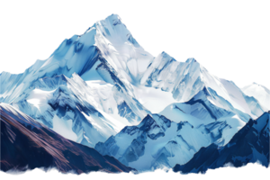 ai generato maestoso snow-capped montagne illustrazione png