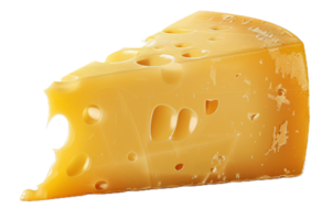 AI generated Swiss Cheese Wedge png