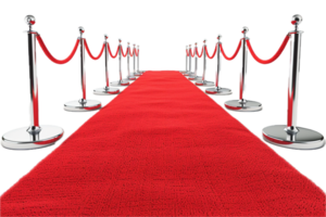 AI generated Red Carpet Event Entrance with Velvet Ropes png