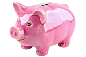 AI generated Pink Piggy Bank png