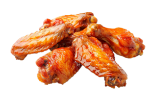 ai gerado picante grelhado frango asas em Preto png