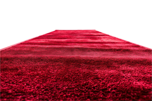 ai généré rouge tapis un événement entrée avec velours Cordes png