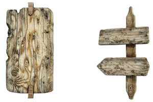 AI generated Wooden Directional Arrow Signs png