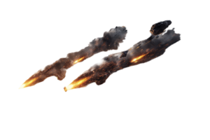 AI generated Meteorite Entering Atmosphere with Fiery Tail png