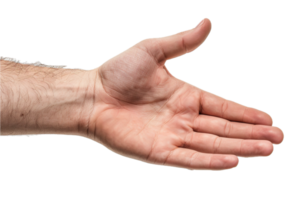 ai generiert öffnen Mensch Hand png